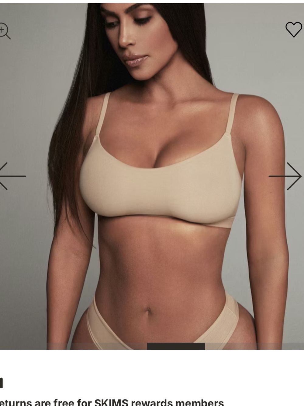 NWT Skims Fits Everybody Bralette Size Medium
